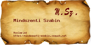 Mindszenti Szabin névjegykártya